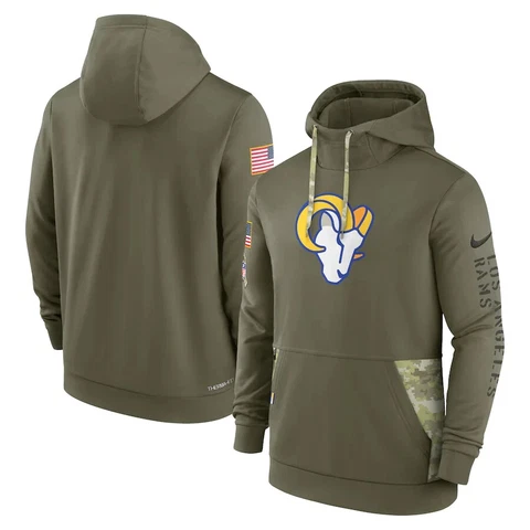 Nike Mens Los Angeles Rams LA Salute To Service Therma Hoodie Sweatshirt XL NEW Cover