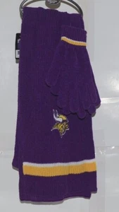 Minnesota Vikings Chenille Scarf and Glove set NFL Licensed New in packaging - Picture 1 of 1