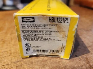 Neu im Karton Hubbell HBL1221PL Schalter 120/277V 20A PILOTLICHT KIPPSCHALTER KOSTENLOSER VERSAND - Bild 1 von 4