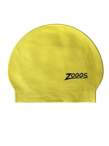 Zoggs Latex Swimming Cap Yellow Adult Unisex Easy Stretch Swimming Hat - Picture 1 of 3