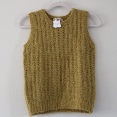 Nuevo con etiquetas Chaleco Suéter Tejido Lana Merino Miel Alpaca Bonpoint Niñas Top 12  Foto 1 de 4