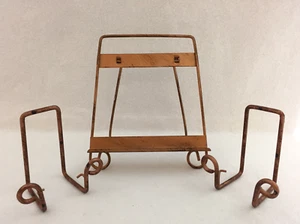 Lote de 3 soportes para fotos en miniatura con platillo de exhibición de cobre metal cepillado metal - Imagen 1 de 7