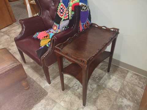 Walnut Antique Nightstand End Table Stand Side Table 24"×24"×13" Cover