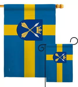 Schweden Dalarna Garten Flagge Regional Deko Geschenk Hof Banner - Bild 1 von 19