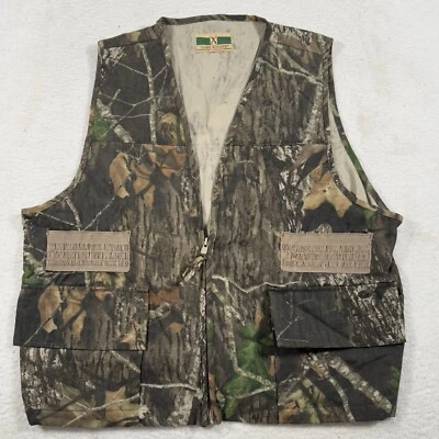 Vintage Mossy Oak Vest Mens XL Breakup Camo Zip Hunting Outdoor Shooting Pocket - Image 1 of 4