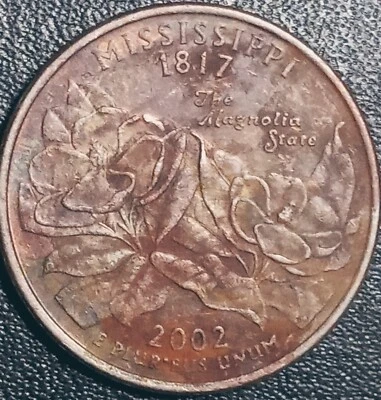 2003-D 25C Missouri Washingt State Quarter improperly annealed planchette error - Image 1 of 4