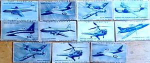 Cigarrillo TURF 11 tarjetas comerciales aviación militar helicópteros - Imagen 1 de 2