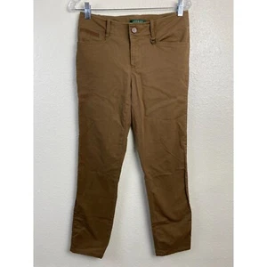 Lauren Ralph Lauren Pants Womens size 4 Brown Cotton Blend Career Office - Picture 1 of 14