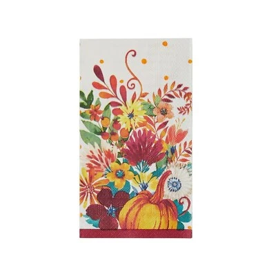 The Pioneer Woman Fall Thanksgiving Floral Pumpkin 24ct 3 Ply Paper Guest Napkin - Image 1 of 3