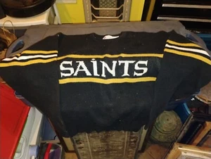 Vin 1970s NFL NEW ORLEANS SAINTS Cliff Engle Neck Sweater Sz XL - Picture 1 of 2
