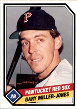 1989 Pawtucket Red Sox CMC #12 Gary Miller-Jones Hyannis Massachusetts MA Card