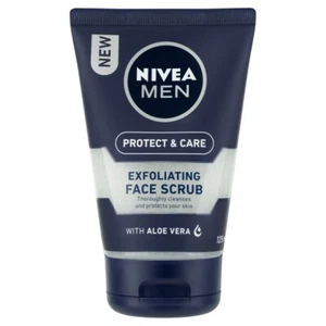 NIVEA MEN Protect & Care Aloe Vera Exfoliating Face Scrub 125mL Unclog Pores - Picture 1 of 2