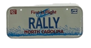 Mini Metal License Plate RALLY North Carolina NC 1983 Excellent Condition - Picture 1 of 2