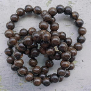 Bonitas pulseras Kalimasada de madera indonesia Kou 16 cuentas Cordia Subcordata de 14 mm - Imagen 1 de 9
