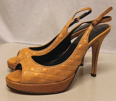 COLE HAAN STEPHANIE PEEP TOE HEELS SLING BACK SANDALS SIZE 7 EU 40 RRP £149.00 - Image 1 of 4