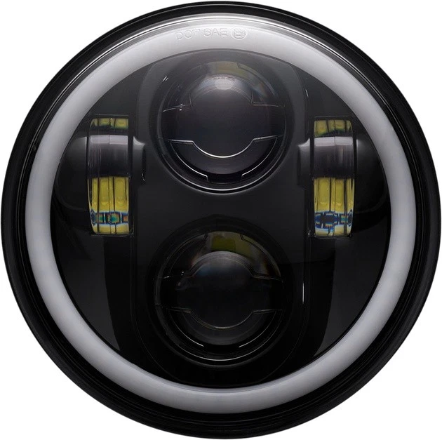 Custom Dynamics ProGlow LED Headlight W/Color Changing Halo Black #PG-575-B - Imagem 1 de 1