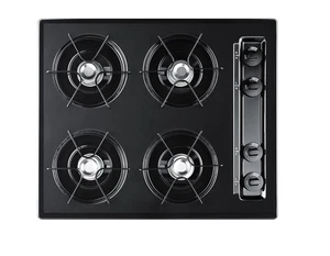 Summit NL033 Black 24"W 4 Burner Gas Cooktop - Picture 1 of 3