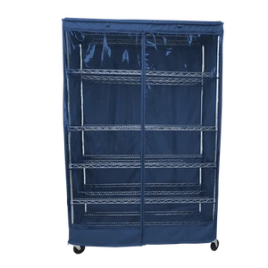 Storage Shelving Unit Cover, fits racks 48"W x 18"D x 72"H one side see through - Picture 1 of 5
