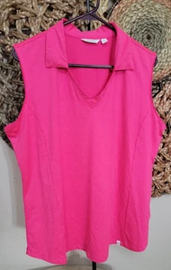 Lady Hagan ärmelloses Golf Polo Tank wunderschön pink XL neu ohne Etikett - Bild 1 von 3