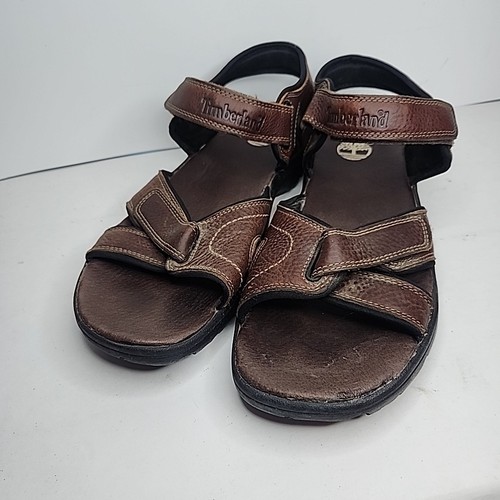 Timberland sandali sportivi uomo taglia 11M rottura acqua cinturino slingback marrone