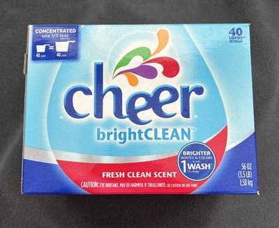 Cheer BrightClean Laundry Detergent Powder Fresh Clean Scent Large 56 oz.   - Image 1 of 4