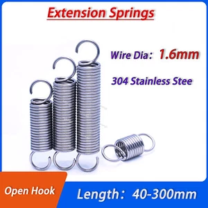 Extension Spring Wire Dia 1.6mm A2 Stainless Steel Expansion Tension Hook Spring - Picture 1 of 4