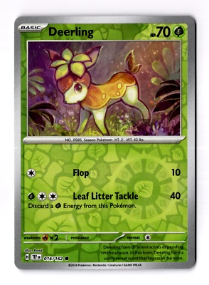 Deerling 016/162 Sv05: Temporal Forces Reverse Holo - Image 1 of 3