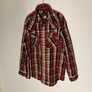 Five Brothers Vintage Heavyweight Flannel Red Plaid Size 2XL-T - Picture 1 of 10
