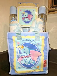 DUMBO Circus BABY DIAPER BAG Disney GIFT SET Booties BOTTLES Food Container VTG - Picture 1 of 11