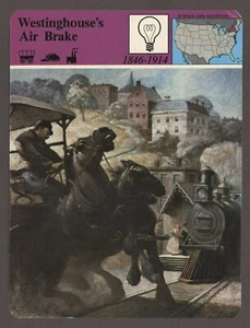 Westinghouses Air Brake Story of America Science Invention History Card - Imagen 1 de 1