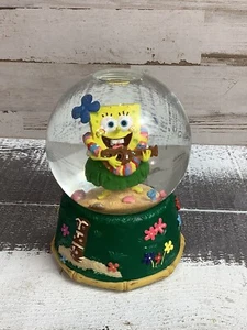 Raro carillon Enesco SpongeBob musical globo di neve hula ukulele - Foto 1 di 7