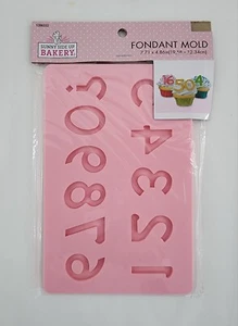 Numbers Fondant Candy Silicone Mold Cake Decorating Classic Style Font 1-3/8" - Picture 1 of 2