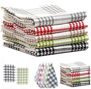 Pack de 5 Toallas de Té Waffle Surtidas de Algodón Rico Juego de Toallas de Cocina Hogar 60x70cm - Imagen 1 de 4