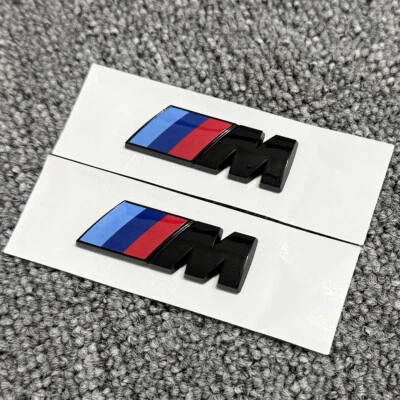 2X Emblema deportivo guardabarros lateral para BMW M Performance 3 4 5 6 7 Series xDrive insignia Foto 1 de 4