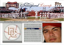 2005 Topps Update Washington Nationals Inaugural Lineup #JV Jose Vidro 