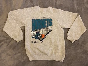 Vintage 90s Charlotte Hornets No Weak Stuff Crewneck Sweatshirt Youth Med 10-12 - Picture 1 of 5