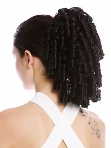 Hair Piece Ponytail Corkscrew-Curl Curly Voluminous Black - Picture 1 of 3
