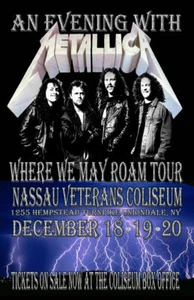 METALLICA REPLICA *NASSAU COLISEUM* 1991 CONCERT POSTER - Picture 1 of 1