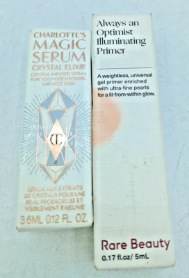 Charlotte Tilbury Magic Serum 3.6ml  & Rare Beauty Illuminating Primer 5ml. JE5 - Image 1 of 4