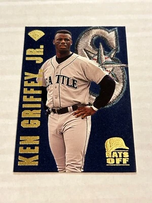 1996 LEAF KEN GRIFFEY JR HATS OFF 4398/5000 #5 MARINERS SSP SHARP! G1 - Image 1 of 2