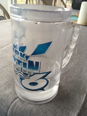 Nascar Mark Martin # 6 Beer Mug Pfizer Collectors Stein Plastic Freezeable Cover