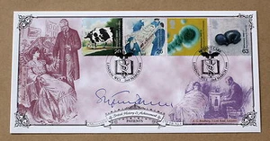 PATIENTS' TALE 1999 BRADBURY FDC LONDON H/S SIGNIERT RT. HON. Stephen Dorrell MP - Bild 1 von 2