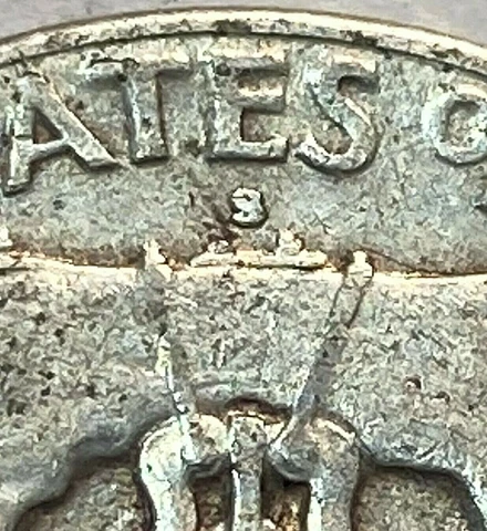 1949-S/S Franklin Half Dollar Original XF Amazing OMM Variety/Error CHN Cover