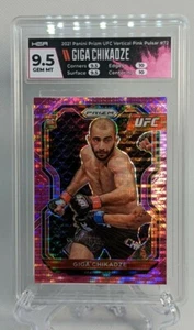 2021 Panini Prizm UFC #72 Giga Chikadze Rookie RC Pink Pulsar 40/42 HGA 9.5  - Picture 1 of 2