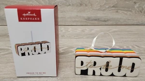 Hallmark Andenken Weihnachtsschmuck Proud To Be Me Rainbow Pride 2023 Brandneu - Bild 1 von 14