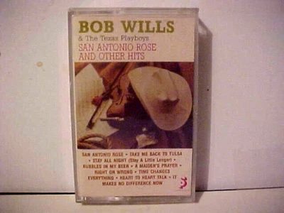 Bob Wills & The Texas Playboys San Antonio Rose and Other Hits Cassette 1985 C26 Foto 1 de 3