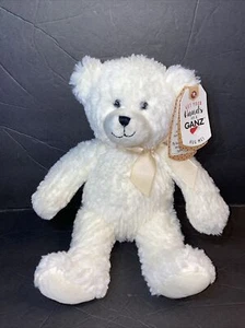 Ganz My Teddy Bear 11" Plush Bow Stuffed Teddy Toy Button Eyes Rippled - Picture 1 of 12