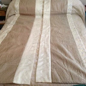 Beautiful, Green, Burgundy - Pair of  Quilted Trellis or Valance 84in x 18in - Picture 1 of 7