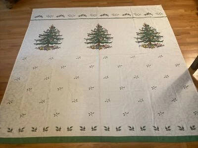 "Cortina de ducha SPODE árbol de Navidad 72""x72"" decoración de tela marfil navideña" Foto 1 de 4