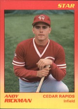 1989 Cedar Rapids Reds Star #15 Andy Rickman